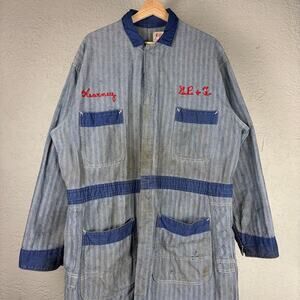 True Vintage 1950s Cowden Sanforized Sz44 Union Made Chainstitch Mechanic Jacket